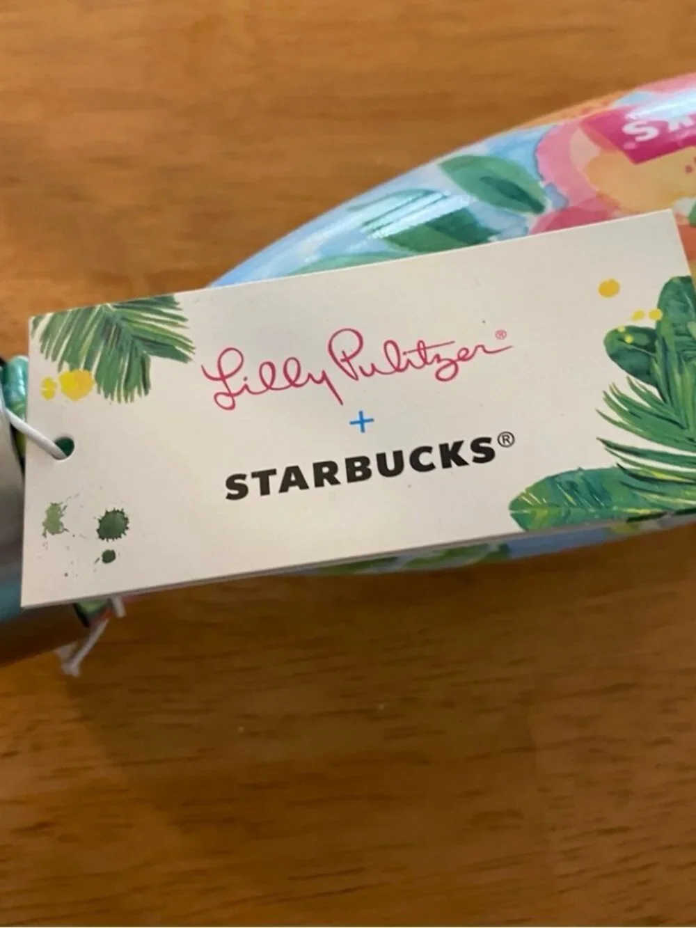 NWT Lilly Pulitzer x Starbucks x S'well 17oz metal bottle Fresh Squeezed